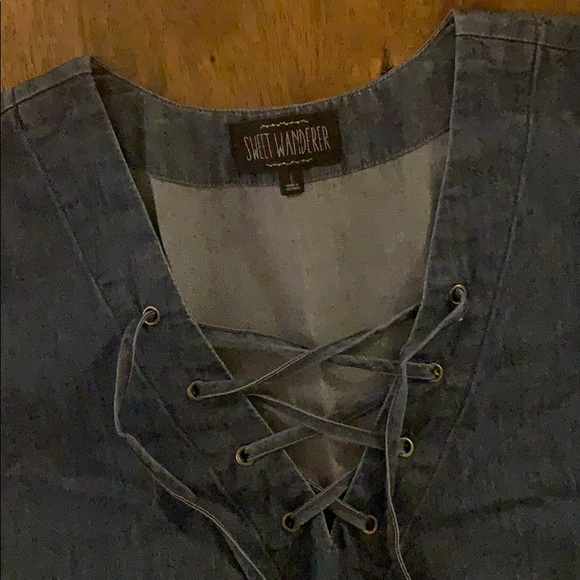 Chambray Criss Cross Dress - Picture 4 of 6